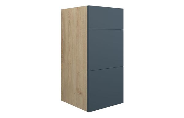 Eden 300mm Standard 3 Drawer Unit - Matt Arley Blue (Oak Cab)
